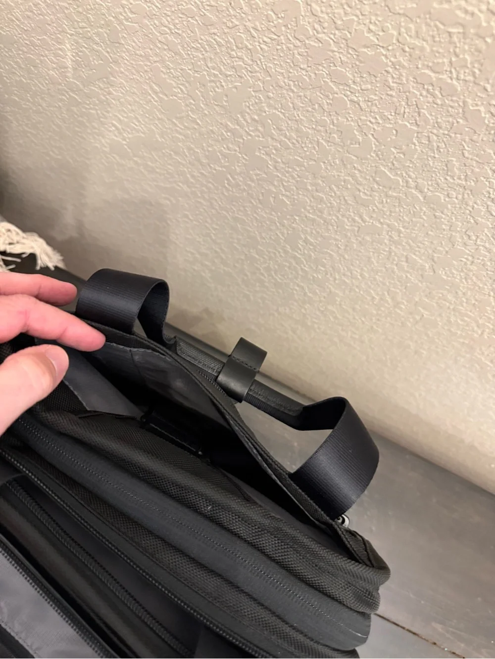 Tumi Black Vertical Laptop Messenger Bag